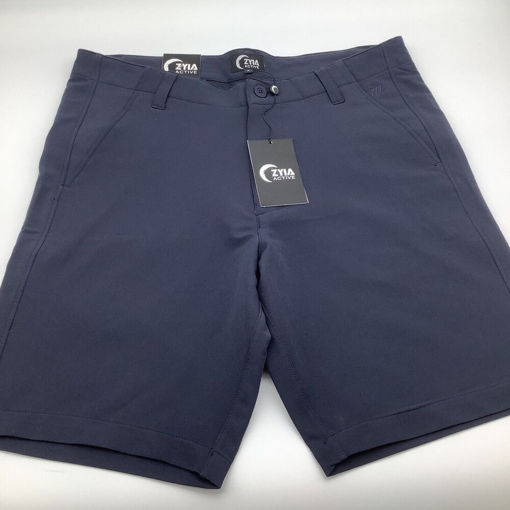 Zyia Active Mens Premium Clubhouse Shorts Navy Blue Size Medium NWT‎